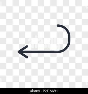 Return vector icon isolated on transparent background, Return logo concept Stock Vector