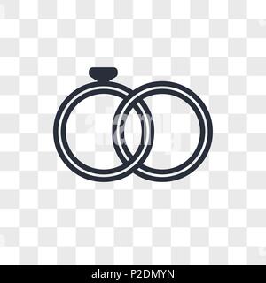 marital status vector icon isolated on transparent background, marital status logo concept Stock Vector