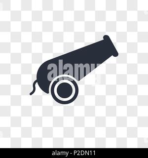 Cannon vector icon isolated on transparent background, Cannon logo concept Stock Vector