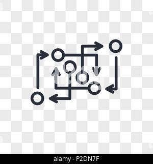 methodology vector icon isolated on transparent background, methodology logo concept Stock Vector