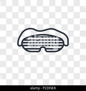 sleep mask vector icon isolated on transparent background, sleep mask logo concept Stock Vector