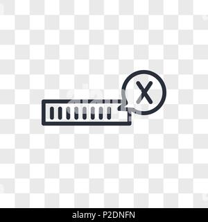 unconfirmed vector icon isolated on transparent background, unconfirmed logo concept Stock Vector