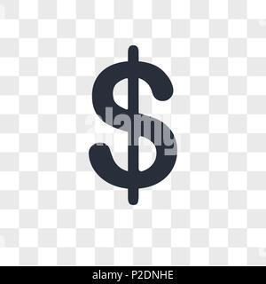 Chile currency vector icon isolated on transparent background, Chile currency logo concept Stock Vector