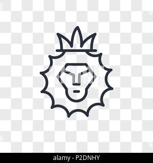 Lion of Judah vector icon isolated on transparent background, Lion of Judah logo concept Stock Vector