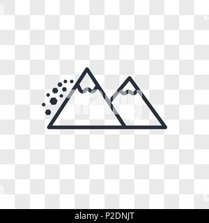 avalanche vector icon isolated on transparent background, avalanche logo concept Stock Vector
