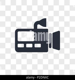 Video cameras vector icon isolated on transparent background, Video cameras logo concept Stock Vector