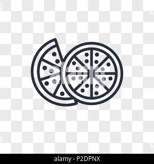 Couple of half oranges vector icon isolated on transparent background, Couple of half oranges logo concept Stock Vector