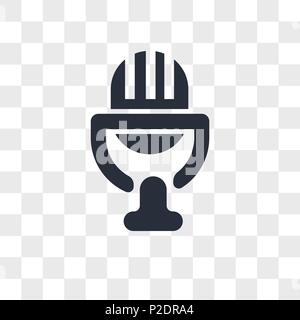 Voice recording vector icon isolated on transparent background, Voice recording logo concept Stock Vector