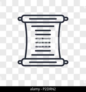 Torah vector icon isolated on transparent background, Torah logo concept Stock Vector