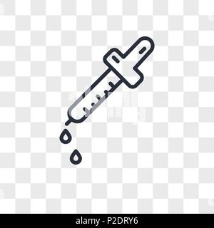 dropper vector icon isolated on transparent background, dropper logo concept Stock Vector