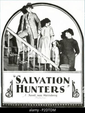 . English: The Salvation Hunters (film) 1925 - theater lobby poster, B/W. 1925. Academy Pictures 62 The Salvation Hunters (film) 1925 - theater lobby poster, B-W image Stock Photo