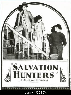 . English: The Salvation Hunters (film) 1925 - theater lobby poster Director, Josef von Sternberg . 1925. Academy Pictures/United Artists 62 The Salvation Hunters (film) 1925 - theater lobby poster Stock Photo