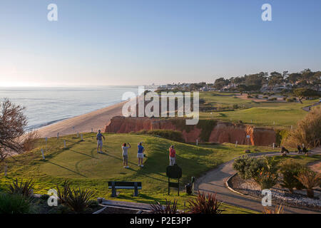 famous Tee 16, Vale do Lobo, Royal Golf Course, Almancil, Algarve, Portugal Stock Photo