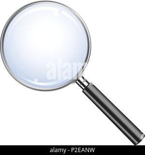 magnifying glass on white background Stock Vector Image & Art - Alamy