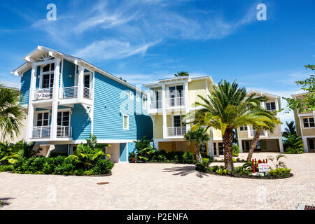 Florida,FL South,Upper Florida Keys,Lower Matecumbe Key,Islamorada,Tarpon Point,new houses homes sale,oceanfront residences,gated community,luxury rea Stock Photo