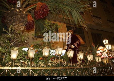 SPAIN - Valencia autonomous region - Alicante. Elche / Elx; cofradía / paso de la "oración en el huerto" (semana / jueves santo. Stock Photo