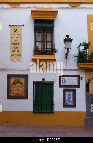 Restaurante Casa el Pisto, cerca de la Iglesia de San Miguel. Cordoba. Stock Photo