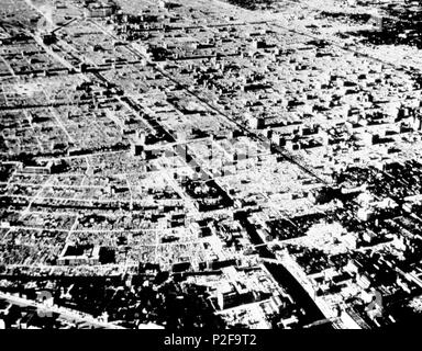 Tokyo, Japan after bombings by the United States Air Force. Stock Photo