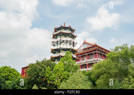 Some building of Eight Trigram Mountains Buddha Landscape at Changhua, Taiwan Stock Photo