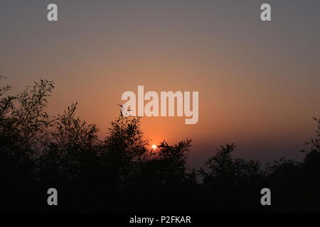 Sunset at upper Mall, Kasauli, Himachal Pradesh, India. Stock Photo