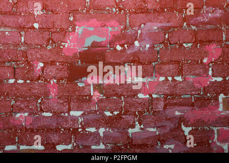 Background of red brick wall pattern texture. Great for graffiti inscriptions. Stock Photo