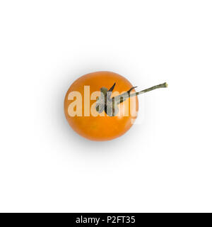 Orange tomato on the white background, Fresh tomato for isolated with clipping path. Stock Photo