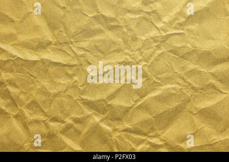 Japanese gold crumpled paper texture or vintage background Stock Photo