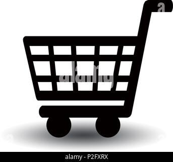 icon basket black 2d on white background Stock Vector