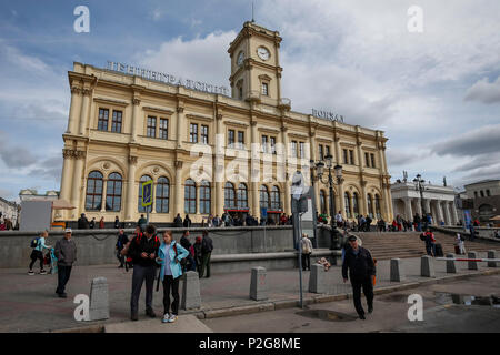 St Petersburg, Russia. 14th Jun, 2018. A general view of Moscow Leningradsky railway station on June 14th 2018 in Moscow, Russia. (Photo by Daniel Chesterton/phcimages.com) Credit: PHC Images/Alamy Live News Stock Photo