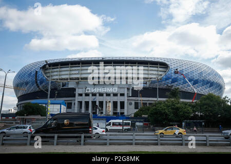 St Petersburg, Russia. 14th Jun, 2018. A general view of the under construction VTB Arena, Dynamo Moscow's new stadium, on June 14th 2018 in Moscow, Russia. (Photo by Daniel Chesterton/phcimages.com) Credit: PHC Images/Alamy Live News Stock Photo