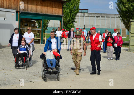 The Delegation of Sovereign Military Order of Malta, during the visit at caserma Ederle, 22 Sept. 2016, Vicenza, Italy. The Sovereign Military Order of Malta (SMOM) or Order of Malta, is a Roman Catholic  Religious Order traditionally of military, chivalrous and noble nature for defense of Catholic faith and assistance to the poor. (U.S. Army photo by Visual Information Specialist Paolo Bovo/Released)
