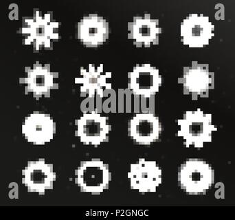 Star light, unusual stars shape set, glare, sparkle, isolated abstract vector symbols collection. Galaxy flower. Snowflakes. Stock Vector