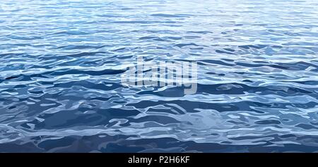 Summer background. Texture of water surface. Pool water. Overhead view. Vector illustration nature background. Stock Vector