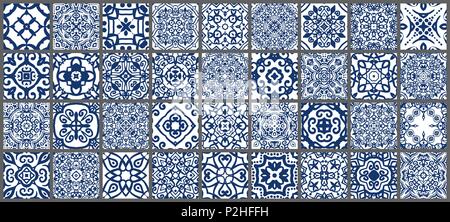 Arabic decorative tiles Stock Vector