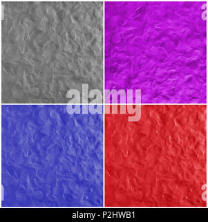 Set of multi colored backgrounds with fingerprints made from plasticine Stock Photo