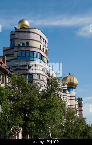 Hundertwasser Buildung Waldspirale, Darmstadt, Hesse, Germany Stock Photo