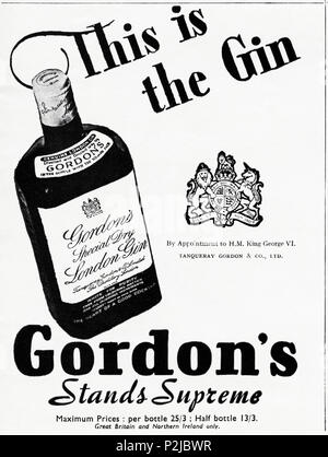 1960 Gordons Gin: The Word for Gin Vintage Print Ad