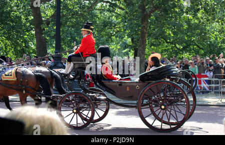 Meghan Markle & Prince Harry, London June 10th 2018- Trooping the Colour, parade Queen Elizabeth's Birthday, London, England UK stock photo Stock Photo