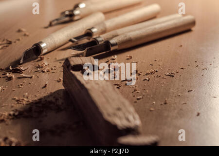 wood crafting Stock Photo