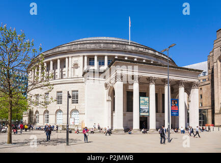 England Manchester England greater Manchester City centre city center manchester central library st peters square manchester city centre manchester uk Stock Photo