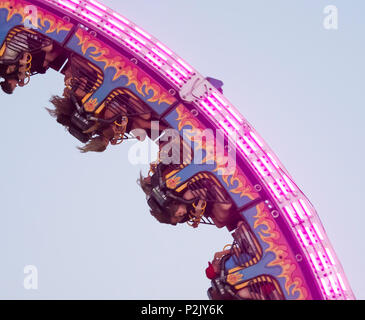 Scary Fun On An Upside Down Roller Coaster Stock Photo: 38775143 - Alamy