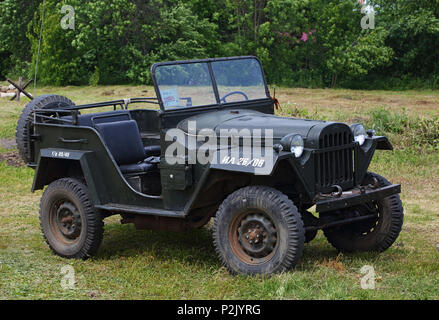 The Soviet military 'jeep' GAZ-67 was a WWII four-wheel drive utility vehicle Stock Photo