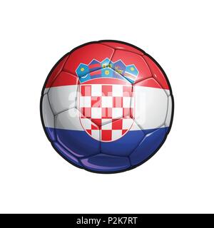 Croatia flag colors with soccer ball and Croatian supporters ...