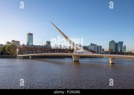 Womens Bridge (Puente de la Mujer) in Puerto Madero - Buenos Aires, Argentina Stock Photo