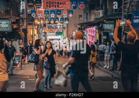 June 15, 2018, Hong Kong : Lan Kwai Fong Football Fever Event during ...