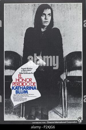 Original Film Title: DIE VERLORENE EHRE DER KATHARINA BLUM.  English Title: THE LOST HONOR OF KATHARINA BLUM.  Film Director: VOLKER SCHLONDORFF.  Year: 1975. Credit: PARAMOUNT/ORION/WDR BIOSKOP/CINEMA INT'L / Album Stock Photo
