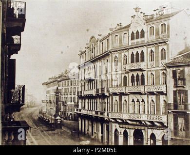 . Italiano: Milano, largo San Babila . Unknown date. Anonymous 56 Milano, largo San Babila 09 Stock Photo