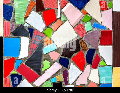 Abstract multicolored ceramic mosaic texture as background Stock Photo