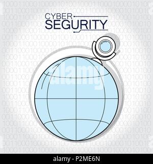 Cyber security technology Stock Vector
