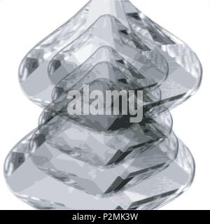 black watercolor crystal diamond background pattern, vector illustration Stock Vector